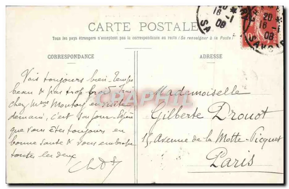 Chambéry - A Prefeitura — E. Reynaud Editor Chambéry, n° 307 - Verso
