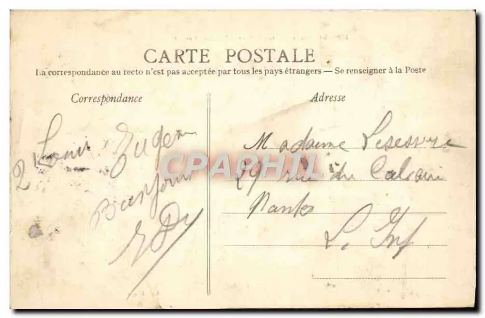 SUIRE (Deux-Sèvres) - A praça Carnot — Lib. Poupin, Mortagne - Verso