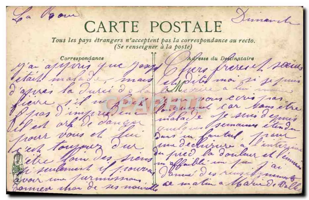 Remorqueur de secours — scène maritime avec navire en mer agitée — éditeur L.V. ROZ n°3575 - Verso