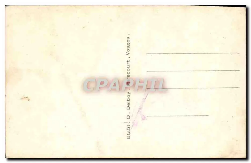 Dijon — Vista Geral da Place Darcy — Etabli D. Delbroy, Mirecourt, Vosges - Verso