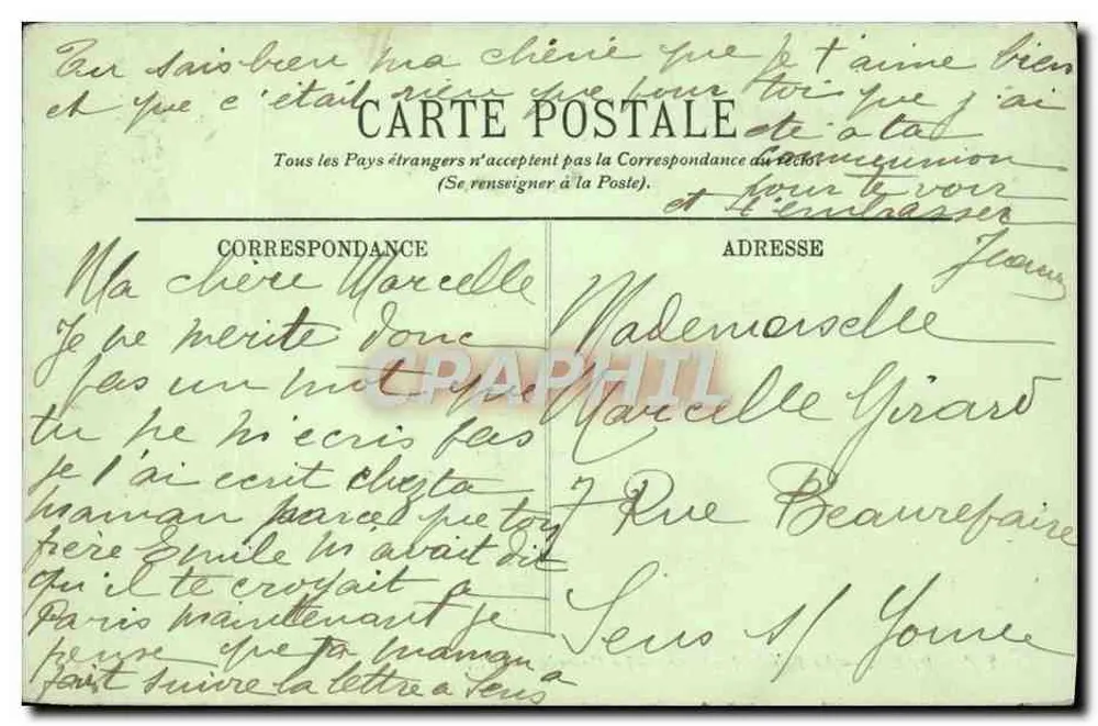 Paris — O Bois de Boulogne — A Cascata — LL. — n°258 - Verso
