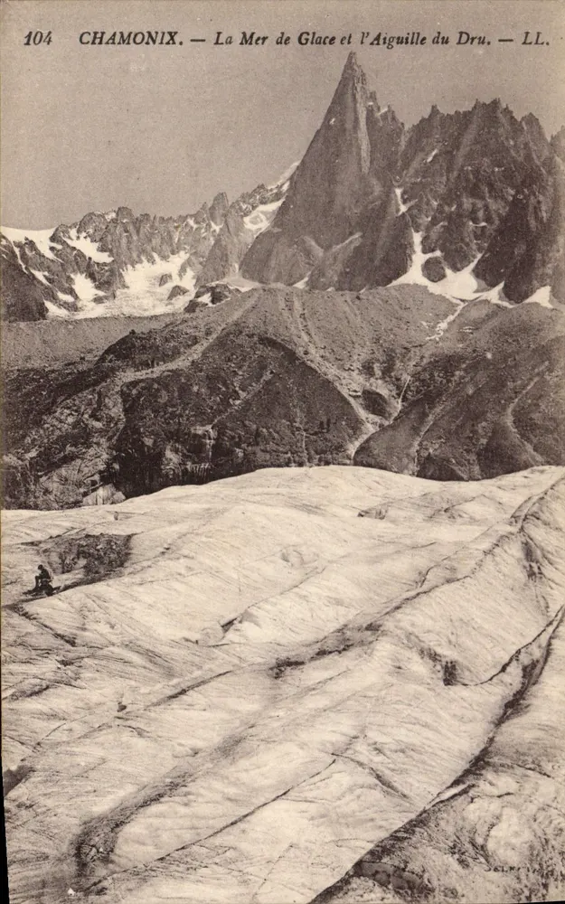 Chamonix — A Mer de Glace e a Aiguille du Dru — LL. — n° 104 - Frente