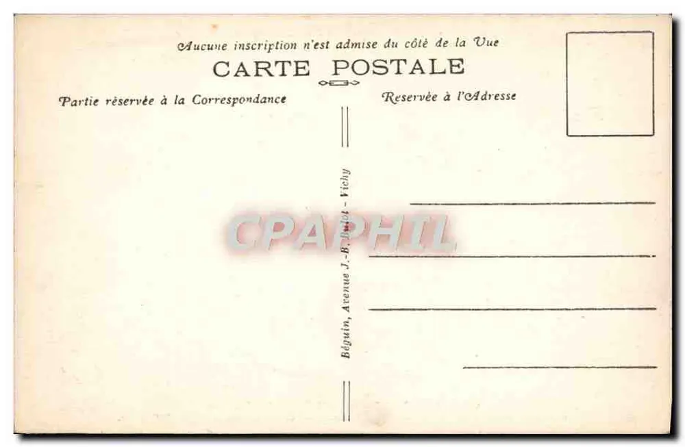Royat-les-Bains — Die Kirche und die Fontäne — Die pittoreske Auvergne, n°4214 - Rückseite