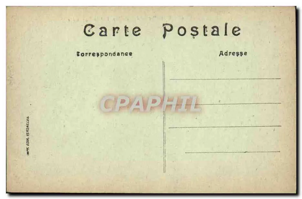 Versailles — Ala do Senado e a Pirâmide — Impr. Edma, Versailles - Verso