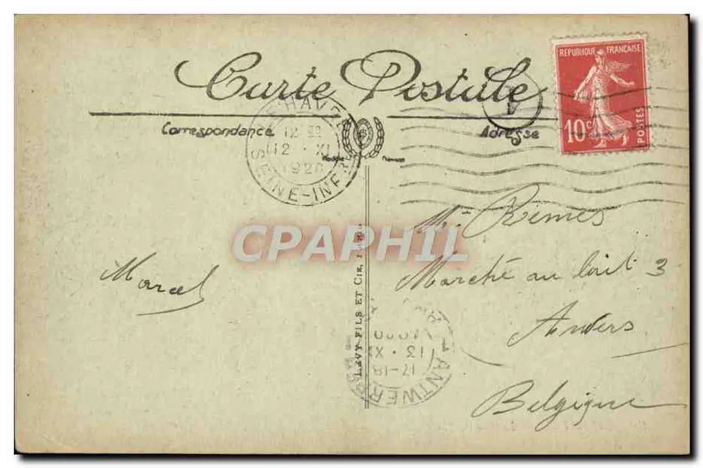 Le Havre — A Rue de Paris — LL. — N° 99 - Verso