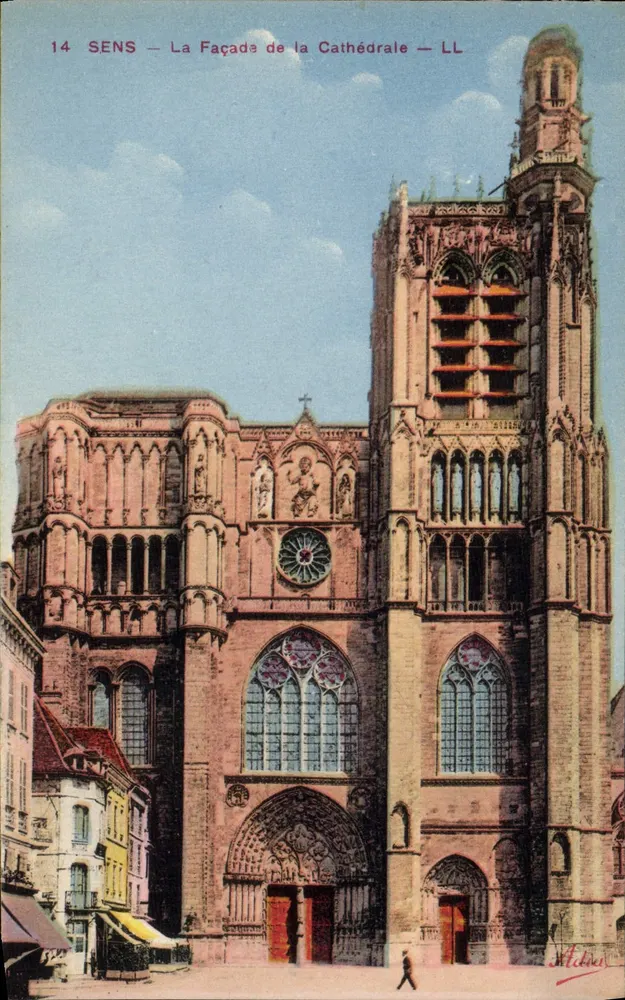 Sens — A Fachada da Catedral — LL - Frente