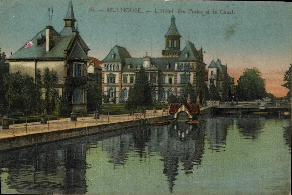 Mulhouse — Das Postamt und der Kanal — unbekannter Verleger, n° 48 - Vorderseite