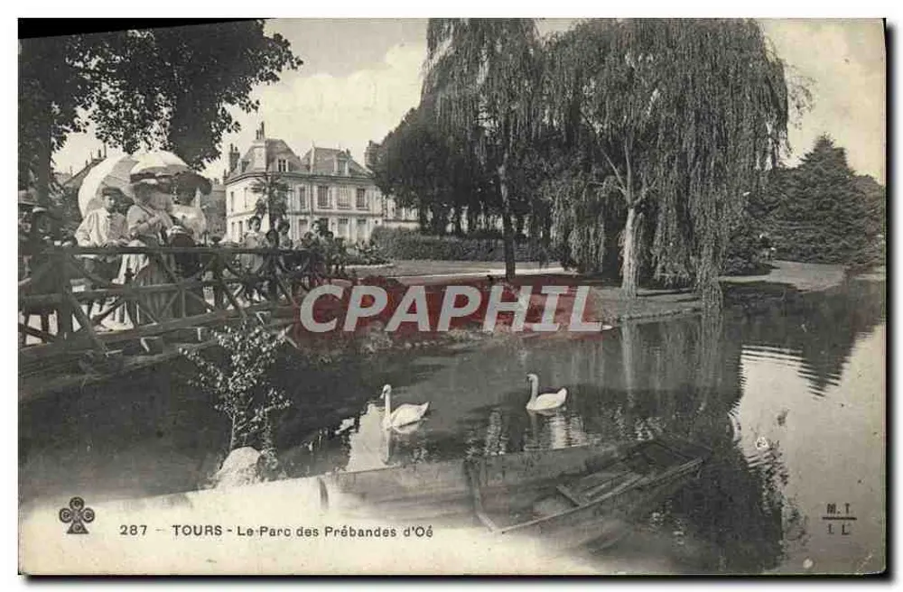 Tours - Vista del Parque de las Prébandes d'Oé — n°287 - Anverso