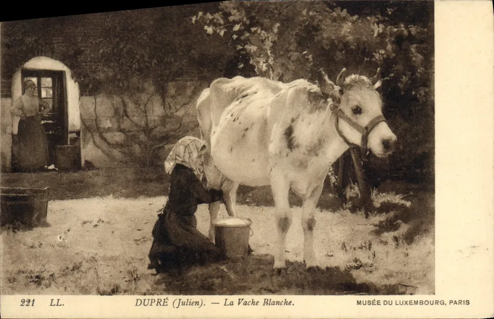 A Vaca Branca — obra de Julien Dupré — Museu do Luxemburgo, Paris - Frente