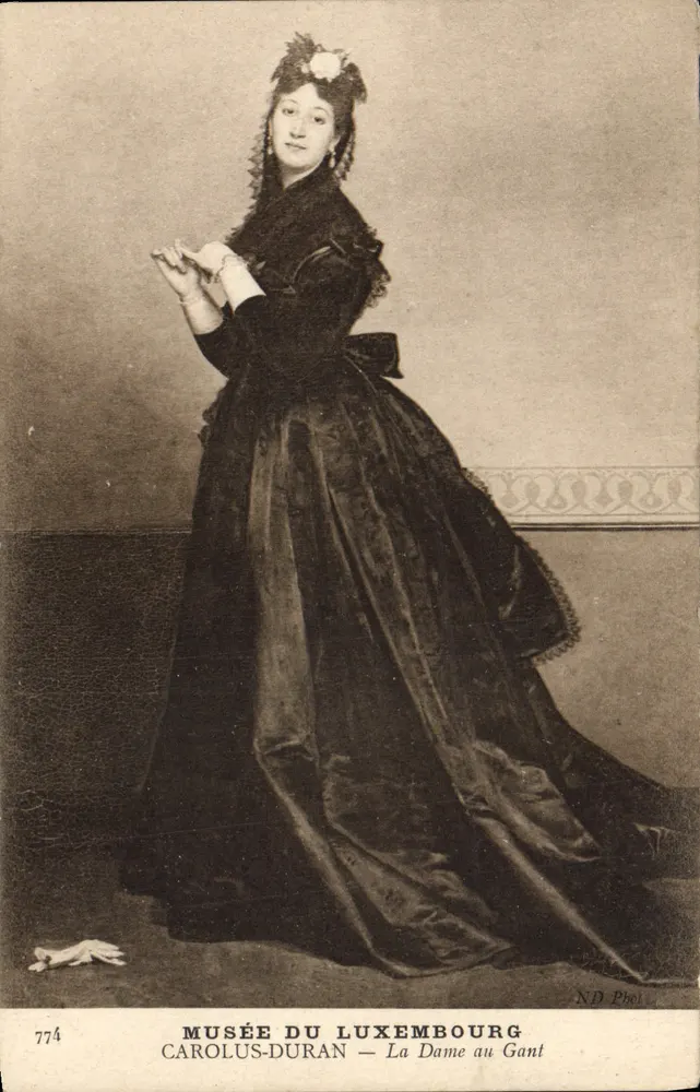 Die Dame mit dem Handschuh — Museum Luxembourg — Carolus-Duran — N.D. Piel, n°774 - Vorderseite