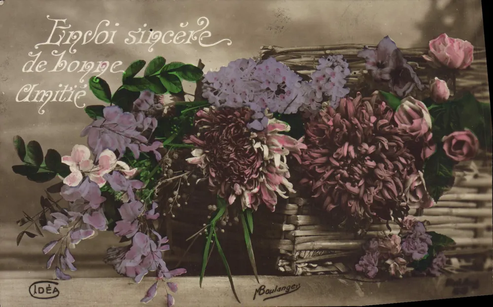 Arranjo de flores — Envio sincero de boa Amizade — IDEÀ, Boulanger - Frente