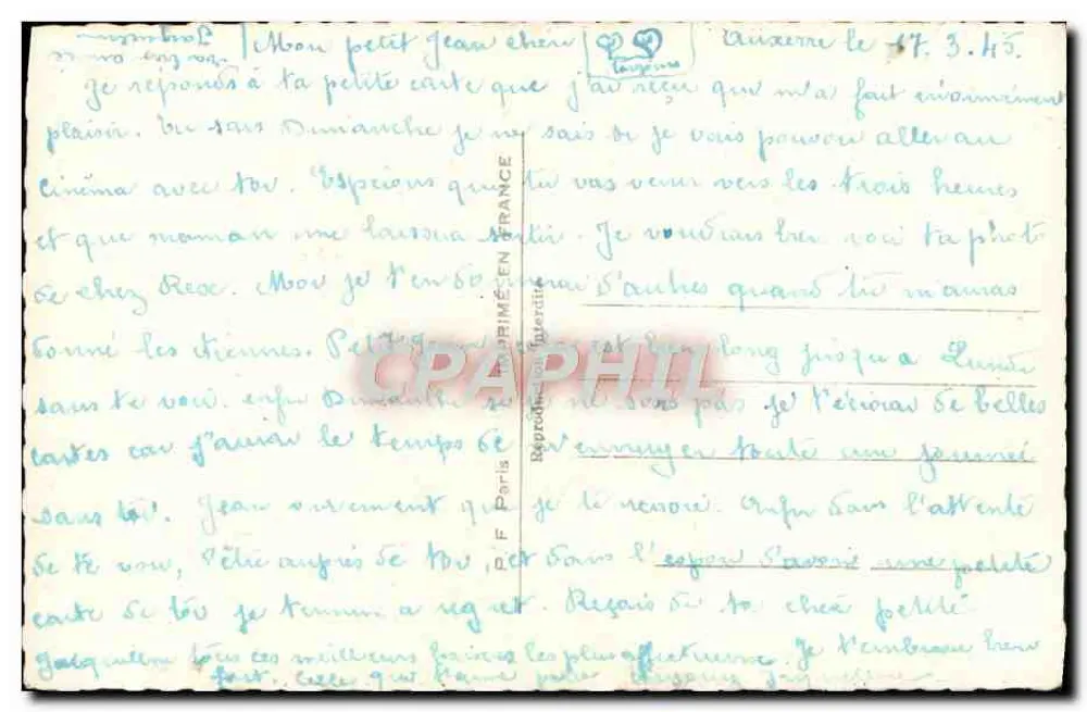 Junges Liebespaar — Blumendekor — Verlag P.F. Nr. 780 - Rückseite
