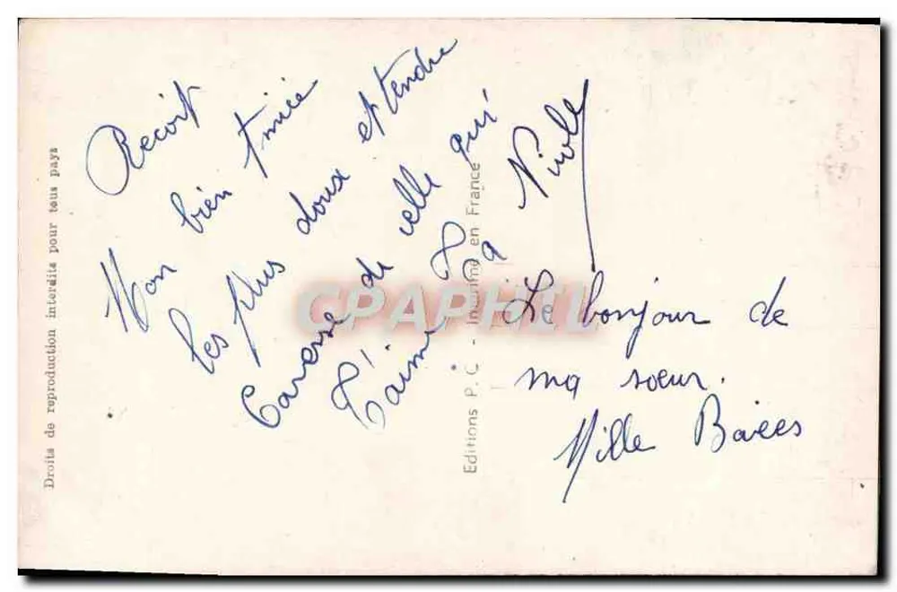 Wenn die Liebe Besitz ergreift — Verlag P.C. Nr. 5549/ — Paris - Rückseite