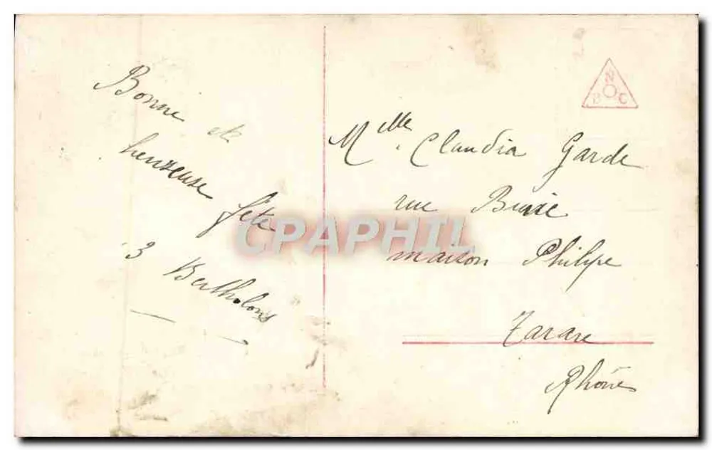Criança — Boa Festa — editor desconhecido, n° 5673/74 - Verso