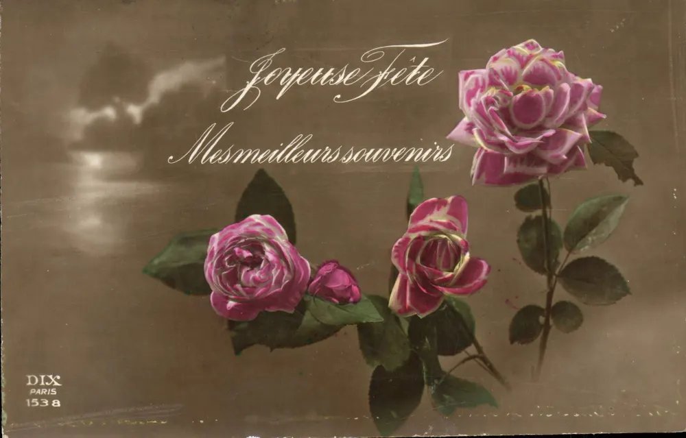 Rozen — Vrolijke Feest — DIX Parijs 1538 - Voorkant