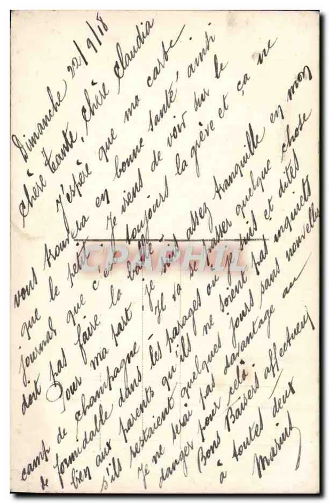 Mil Beijos — paisagem de floresta — editor DIX n°1238 - Verso