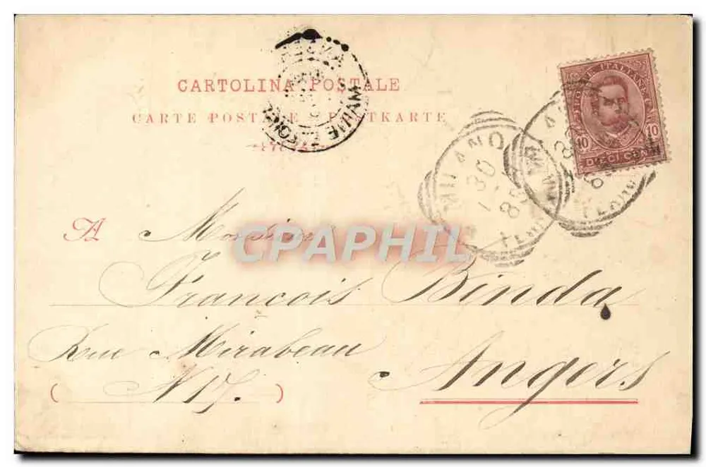 Giuseppe Verdi - portre - Fotocromo Milano no 1312 - Arka yüz