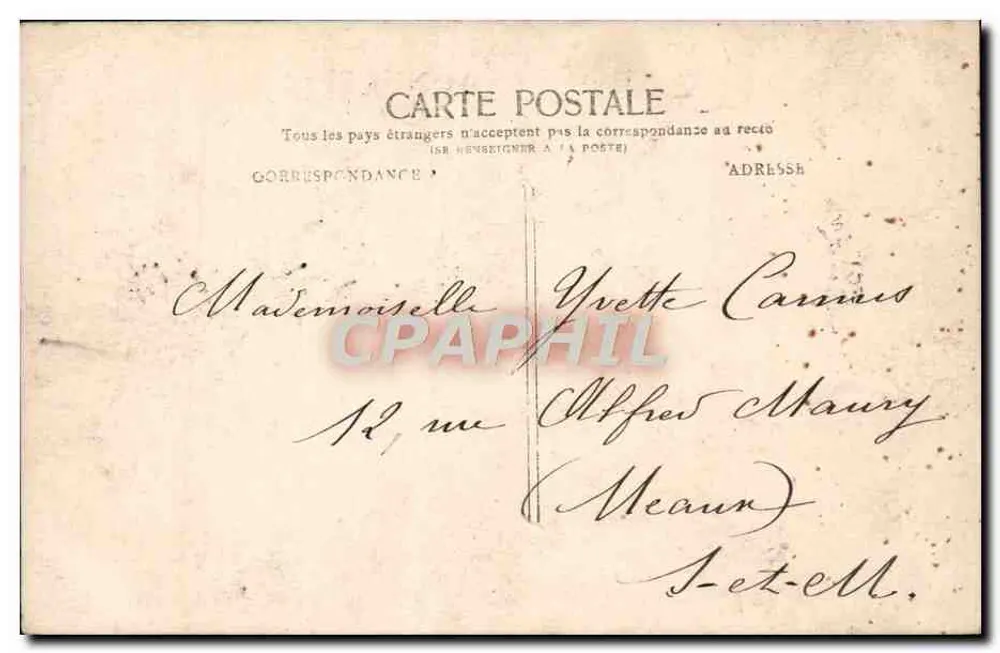 Menina com cesto de flores — Stebbing & Piot, FK — número de série não visível - Verso