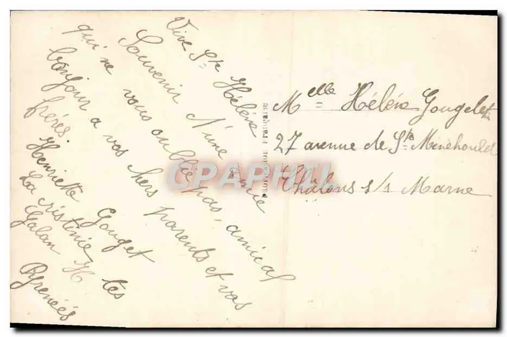फूल — गुलाब और कैननियन — DIX PARIS 1538 - पीछे