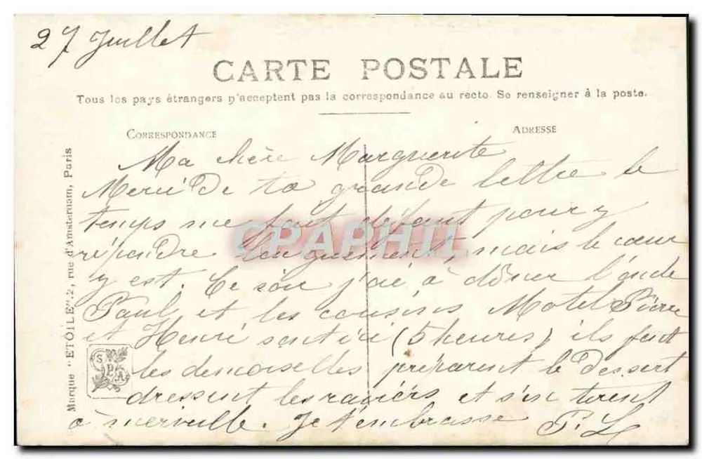 Die Bretoninnen — Salon 1909 — Benoît Lévy - Rückseite