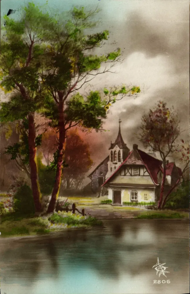Chiesa di Cernay-lès-Reims — vista pittoresca — editore sconosciuto, n. 2806 - Recto