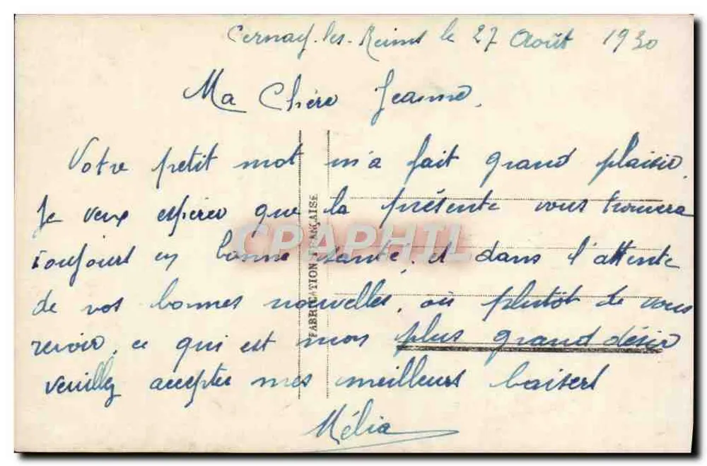 Chiesa di Cernay-lès-Reims — vista pittoresca — editore sconosciuto, n. 2806 - Verso