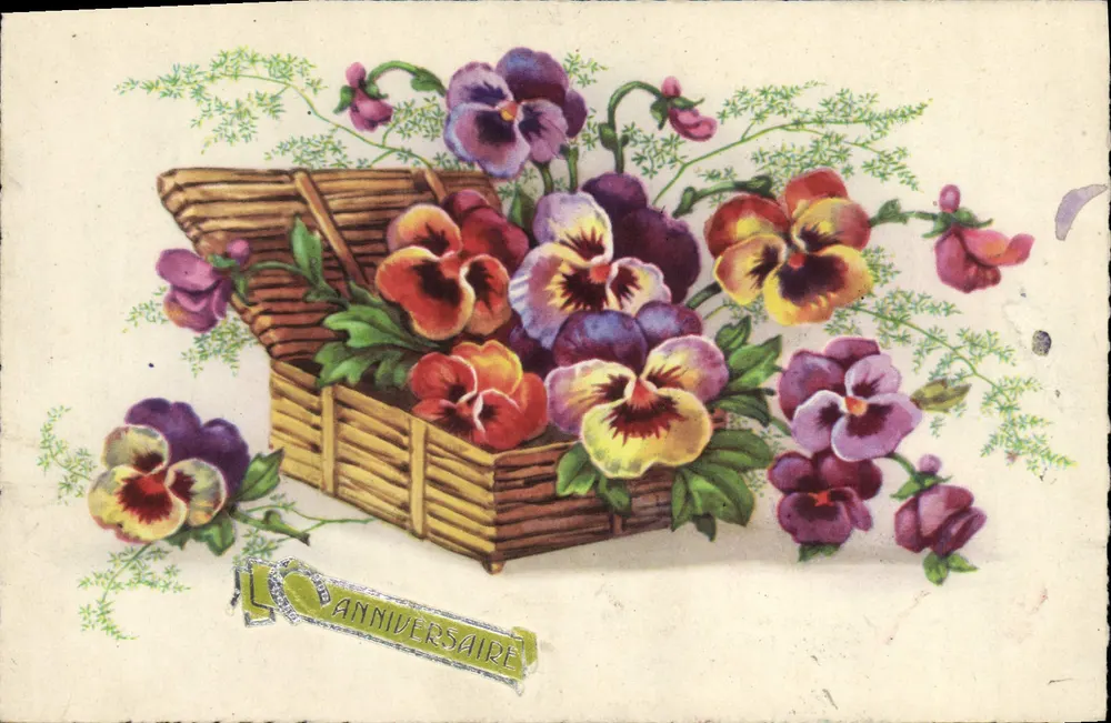 Panaceje w koszyku — Urodziny — Seria 2 000, M.D. Paryż - Awers