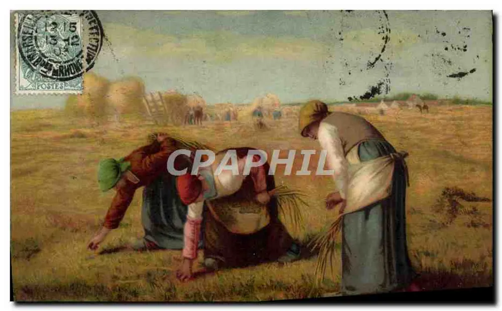 Colheita de trigo — Cena de campo — N.F. Editores, número de série não visível - Frente