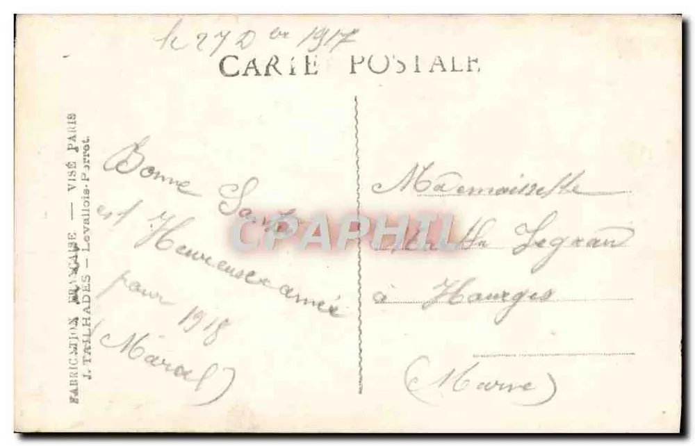 Cena invernal com chalé nevado — 'Heureuse Année' — Idéa 522, M. Boulangé - Verso