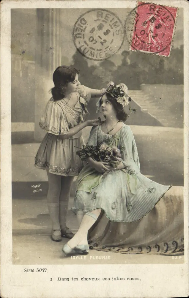 Idyllische Blüte — In Deinen Haaren Diese Schönen Rosen — Waëry Paris, Serie 5027 - Vorderseite
