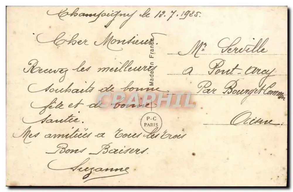Junge Frau mit Rosen — Verlag P-C, Nr. 1530 - Rückseite