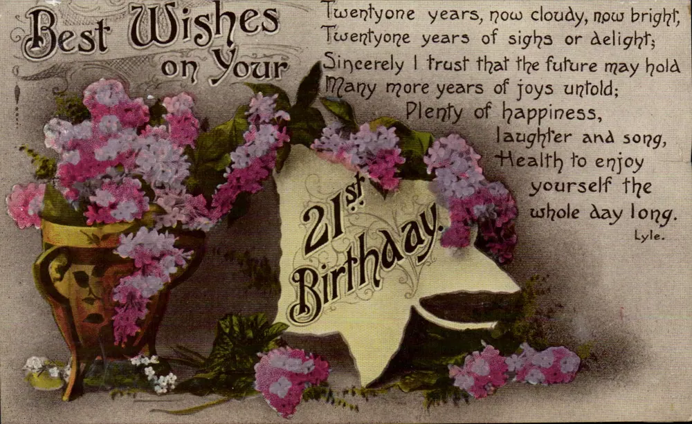 Fleurs de lilas — 21e anniversaire — Relative Series No. 2831 — British Manufacture - Vorderseite