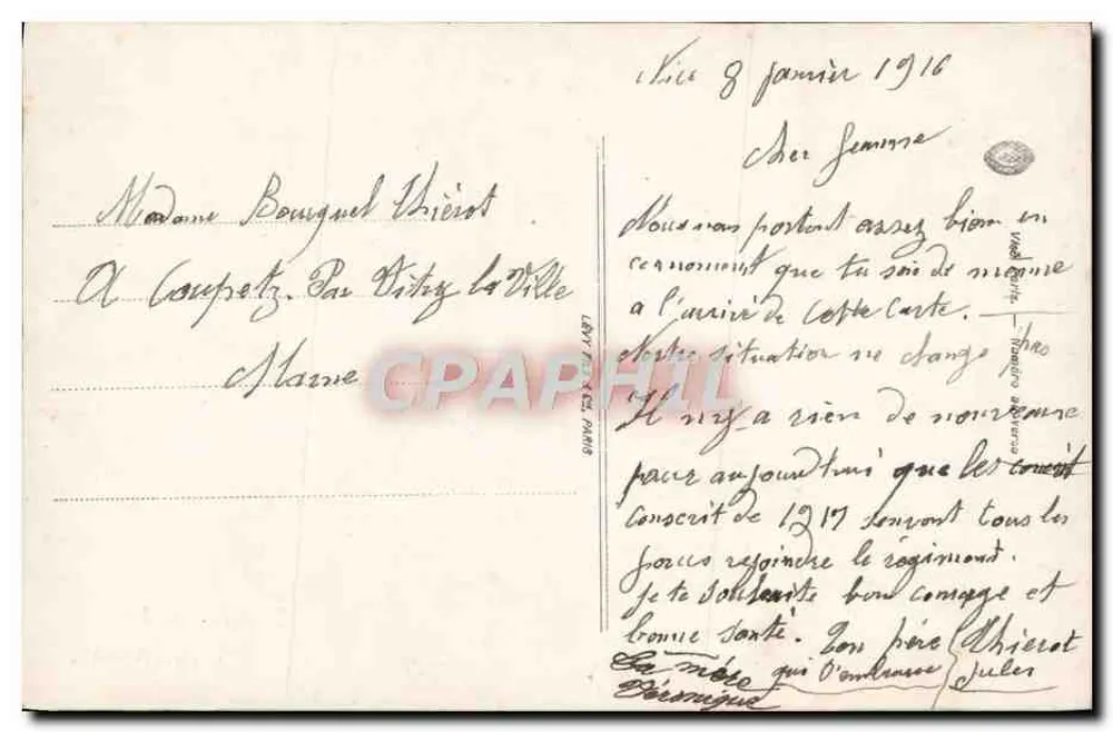 Souvenir di Nizza — vista del porto con promenade — LL. - Verso