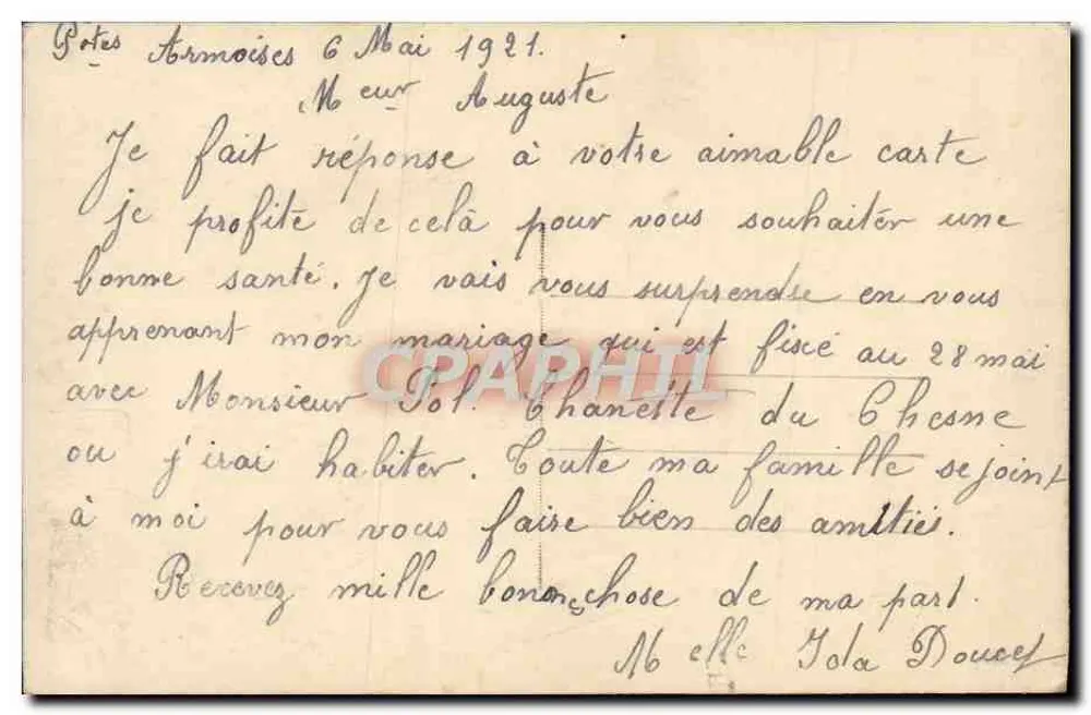 Junge Frau in orientalischem Kleid — ca. 1921 — Verlag TC, n° 499 - Rückseite