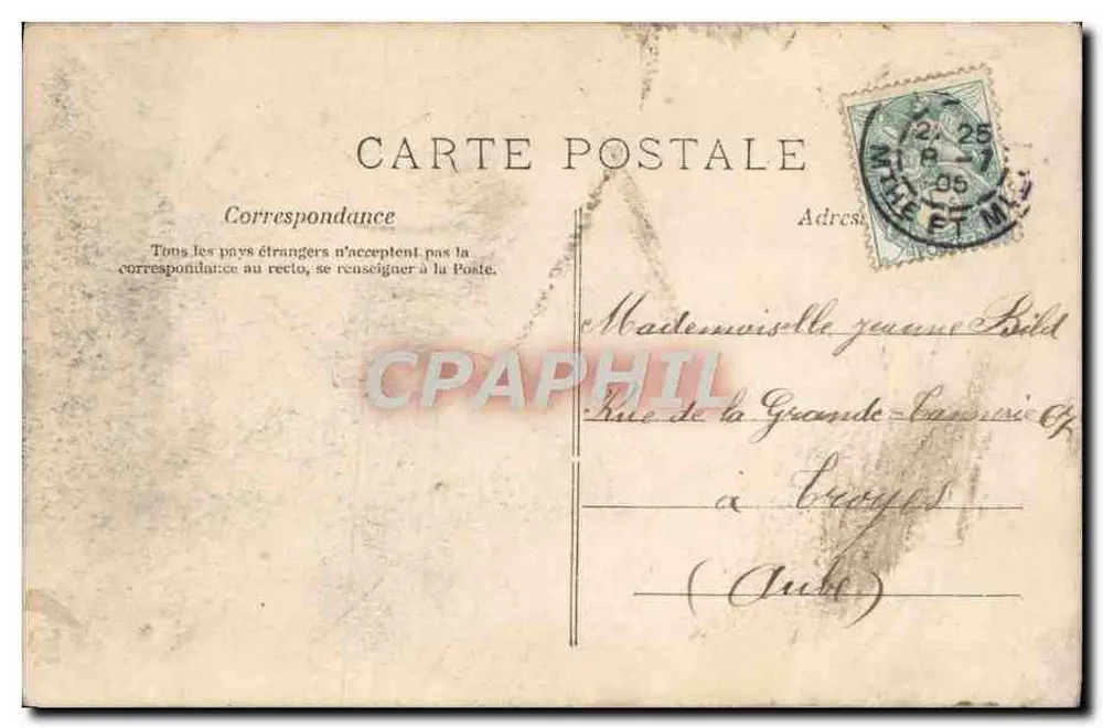 Junges Liebespaar — Liebesgedicht — A.N. PARIS n°348 - Rückseite
