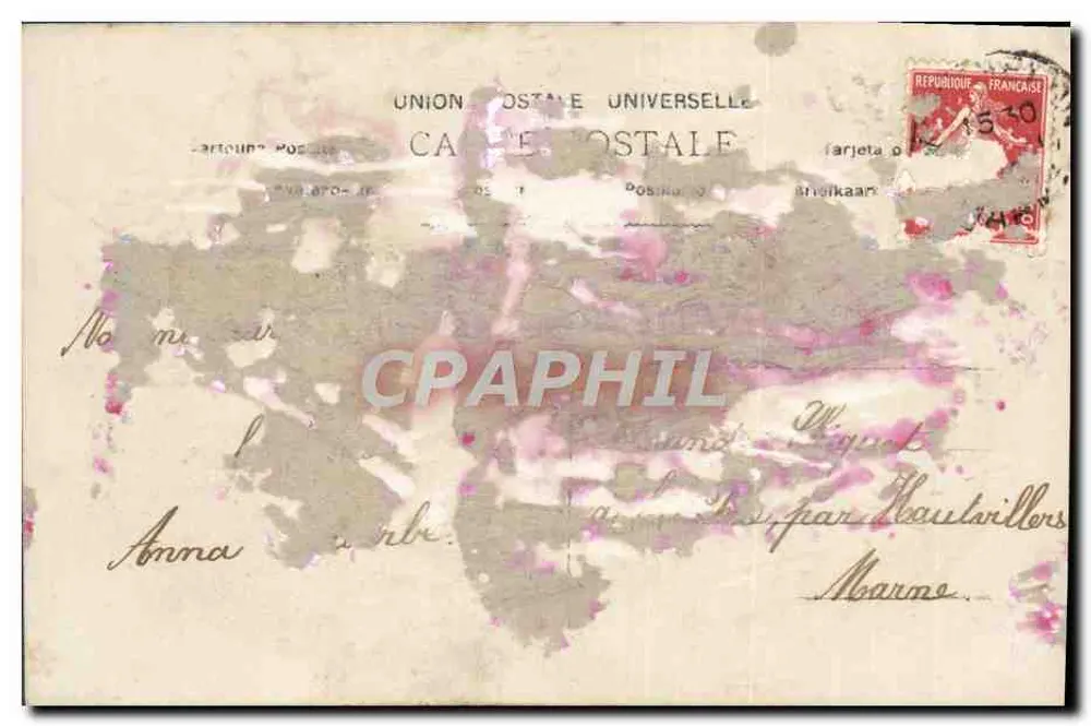 Menina com buquê — Aniversário — Union Postale Universelle, n° 14-3 - Verso