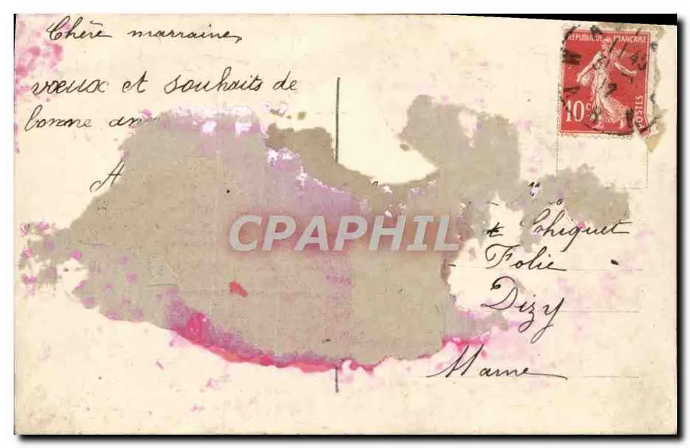 Petite fille en robe à pois — assise sur un banc orné de roses — éditeur Amitiés, série W 34 - Back