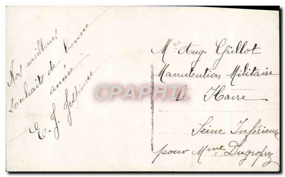 Jeune femme en fourrure tenant un bouquet — Bonne Année — éditeur Myrka, n° 60 - Rückseite