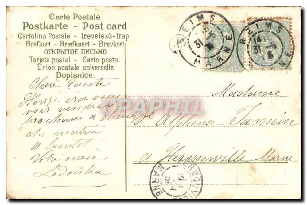 Fioletowe kwiaty — Przyjaźń — SERN. 091 - Rewers