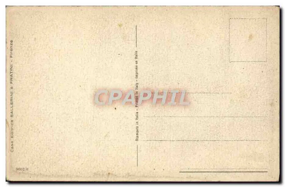 Vila alpina com igreja — vista de montanha — editor Ballerini & Fratini, n° 9002/8 - Verso