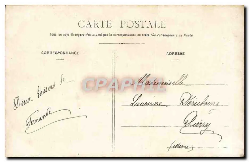 Paar in Abendkleidung — Verlag ATS n°605 — 5c grüner Poststempel - Rückseite