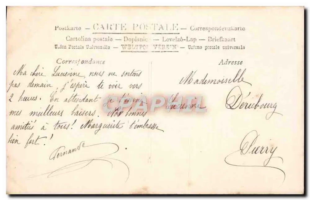 Mütterliche Zärtlichkeit — Verlag S. Nr. 0.460 - Rückseite