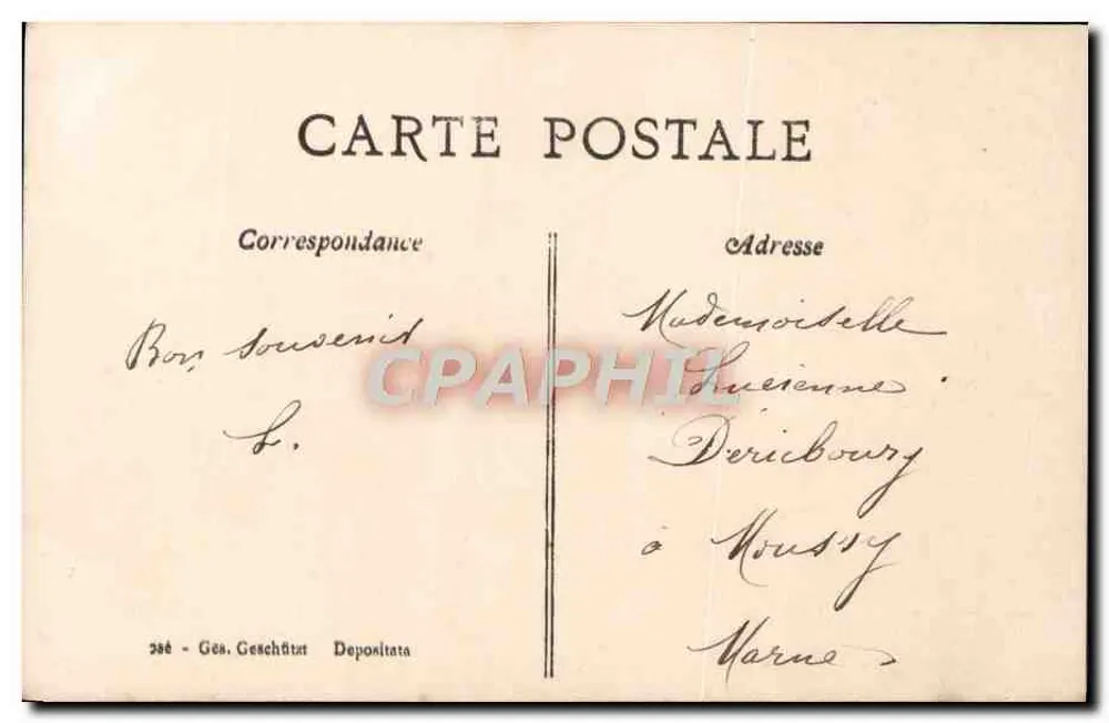 Frau in einem Strohhut mit blauen Blumen — AFS, Nr. 404 - Rückseite