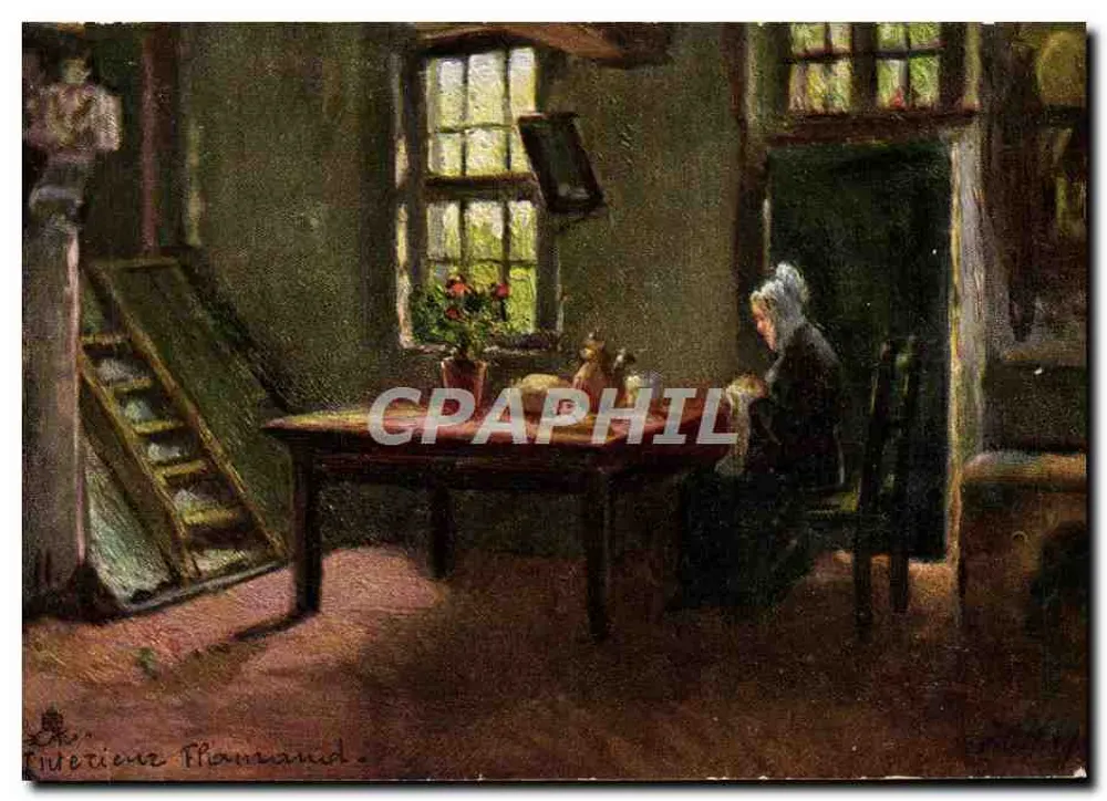 Innenraum eines Hauses — intime Szenen — Verleger Rivetière Thaumand - Vorderseite