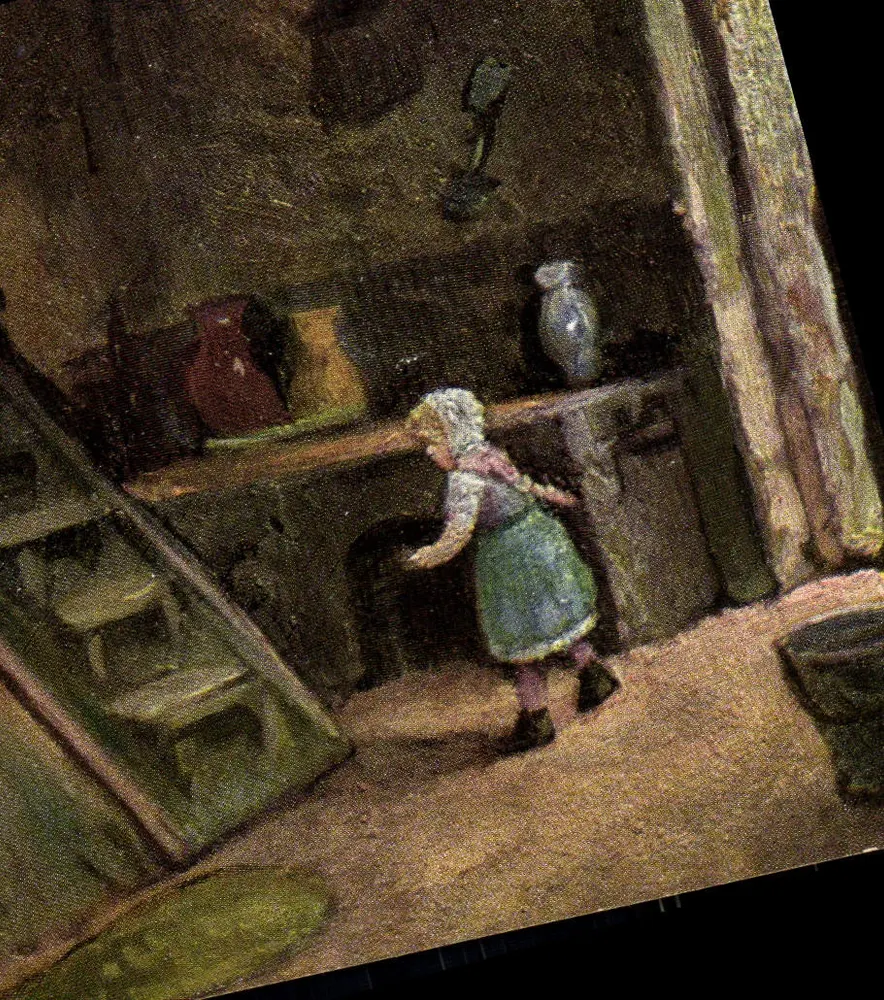 Mädchen in einer rustikalen Küche — Illustration — Verlag Raphaëlle, Paris, Serie 378 - Vorderseite