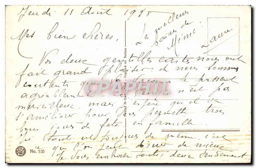 रंगीन फूलों का बूकेट — R.A. Foster — स्विटजरलैंड में मुद्रित - पीछे