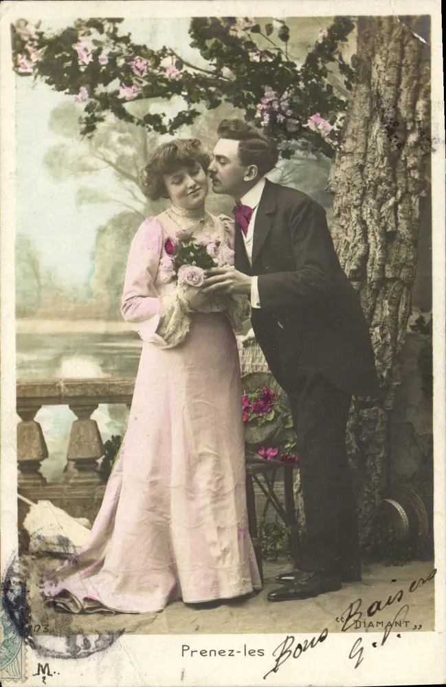 Kuss unter den Blumen — Prunez-les Bonne Diamant — M. 103 - Vorderseite
