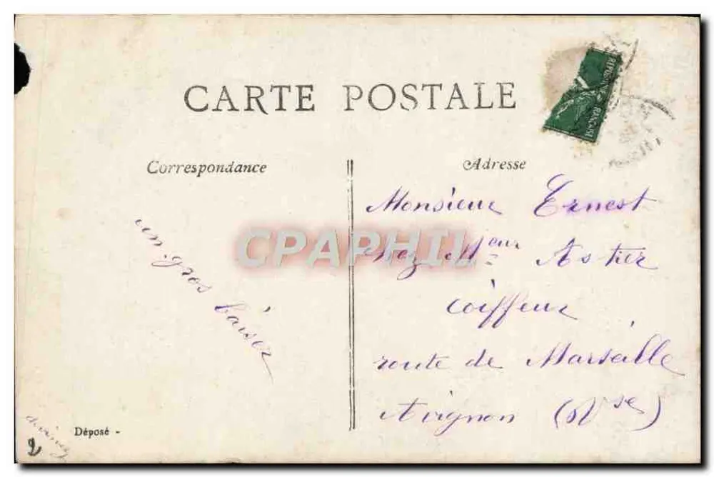 Femme tenant un bouquet de fleurs — scène de jardin — éditeur EPR, n° 91 - Rückseite