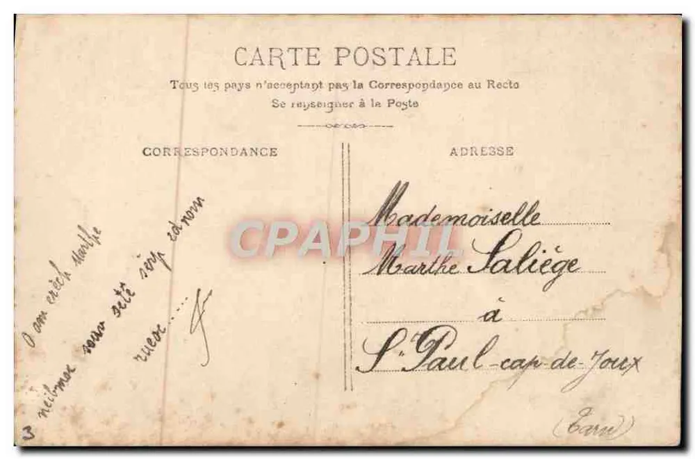 Mlle Barletette — Portrait — E.L.D. n°4155 - Verso