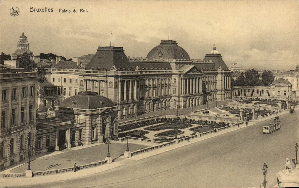 Brussel Paleis van de Koning — panoramische uitzicht — uitgever Nels, n° 33 - Voorkant